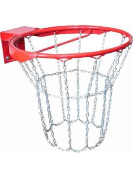 Кольцо баскет. антиванд. № 7, диам.450 мм,метал. с метал.цепью,с кронштейном, красн