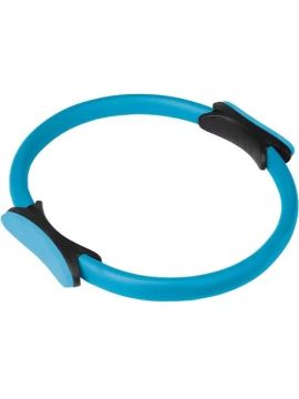 Кольцо для пилатеса TORRES d-38см, эргономичные захваты из ЭВА, черно-голубое