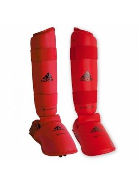 Защита голени и стопы WKF Shin & Removable Foot красная