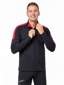 Термокофта на молнии 1/2 Uhta муж. (10000 черный)