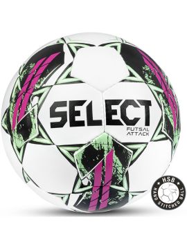 Мяч футзальный SELECT Futsal Attack V22 Grain, р.4, бел-зел-фиол